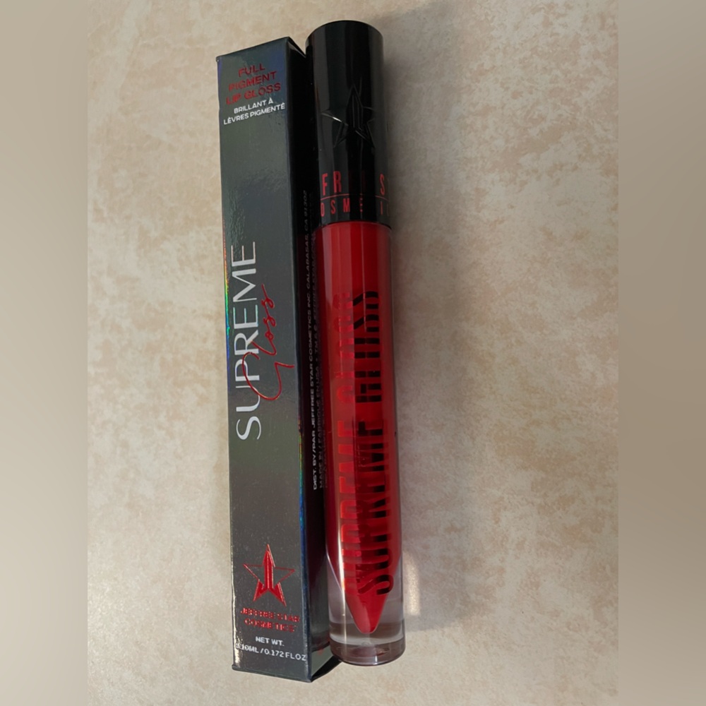 Jeffree Star Supreme Gloss Full Pigment Red  Lip Gloss NIB - Picture 3 of 7